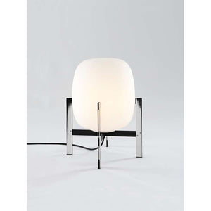 CESTA01 (CES01) Lighting Table Lamp, Frame Cherry wood, Lampshade White opal glass, with dimmer and UKA01 UK plug