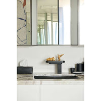 LIMBONSAI 79121NBRG  Deck-mounted Single-lever Basin Mixer in Na-No Black w/ Rose Gold Knobs