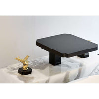 LIMBONSAI 79332NBDG  Deck-mounted Twin Handle Bath Mixer in Na-No Black w/ Dark Gold Knobs