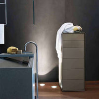 CD52BS, Frame Satin Chalk White 9118E, Lower Drawer Satin Chalk White 9118E, Upper Drawer Satin Tabacco 4232E, Upper drawer CD52BFS & Lower drawer CD52BFI