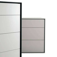 CD52BS, Frame Satin Chalk White 9118E, Lower Drawer Satin Chalk White 9118E, Upper Drawer Satin Tabacco 4232E, Upper drawer CD52BFS & Lower drawer CD52BFI