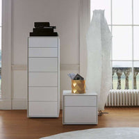 CD52BS, Frame Satin Chalk White 9118E, Lower Drawer Satin Chalk White 9118E, Upper Drawer Satin Tabacco 4232E, Upper drawer CD52BFS & Lower drawer CD52BFI