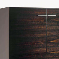 EU15CS, Frame Pewter Painted 0259V, Compartment Satin Desert 4516E, Doors Bronze Mirror 0830B, External Frame Bronze Acrylic Resin 0797B, Internal Frame Black Chrome Acrylic Resin 0793N, With 2pc of Shelf EU45R Smoky Glass 0129F