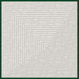 Patium Outdoor Collection Focus with Border Green (PCS) OP01, OP10 Hand-Tufted Loop Pile Rug 2500 x 2500 x 8 - 14 mm