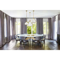- Lighting Pendant Lamp, Frame Satin Brass & White Glass, light source included, 12V 6W LED Bulb & 220V LED Driver