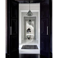 - Lighting Pendant Lamp, Frame Satin Brass & White Glass, light source included, 12V 6W LED Bulb & 220V LED Driver