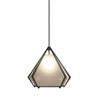 - Lighting Pendant Lamp, Frame Satin Brass & White Glass, light source included, 12V 6W LED Bulb & 220V LED Driver