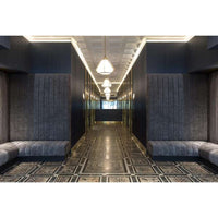 - Lighting Pendant Lamp, Frame Satin Brass & White Glass, light source included, 12V 6W LED Bulb & 220V LED Driver