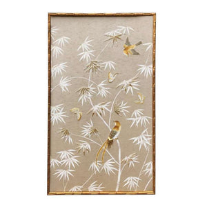 Chinoiserie 2.0 Custom AG-02 Marry Me Framed Art Multicolour hand-painted silver leaf wallpaper 1050 x 1800 mm