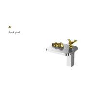 LIMBONSAI 79121CMDG  Deck-mounted Single-lever Basin Mixer in Chrome w/ Dark Gold Knobs