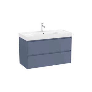 Roca ONA vanity with washbasin in matt blue 1000mm