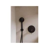 Roca A5B5250NM0 Aqua round water inlet 1/2" connection in brushed titanium black with shower bracket