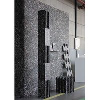 Black Rock Satin Recycled Plastic Panel 1000 x 1000 x 10 mm