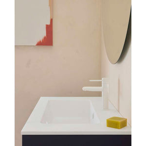 Roca A5A323FP20 NU Basin mixer smooth body with Pin handle. S-SIZE. Finish in P2 - Mint Green.