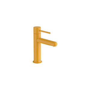 Roca A5A323FP10 NU Basin mixer smooth body with Pin handle. S-SIZE. Finish in P1 - Honey Yellow