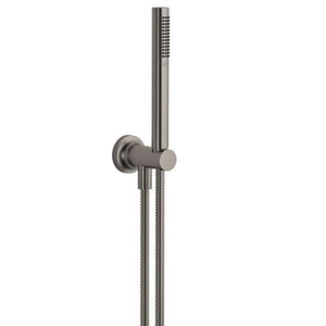 Hand shower set with integrated shower holder - Brushed Dark Platinum
