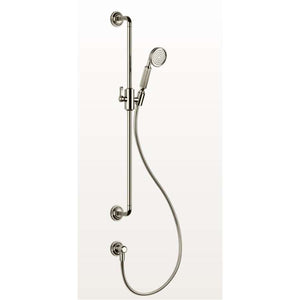 Gessi 65142.720 Venti20 sliding rail with antilimestone handshower in Nickel PVD, custom made handshower in Dia 139mm