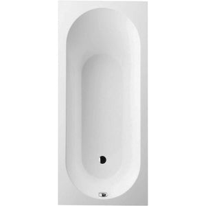 Oberon Rectangular drop-in bath, 1600 x 750 mm, White Alpin