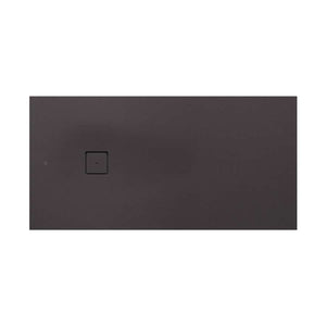 Shower tray 1600x800x31mm in dark metallic with side waste