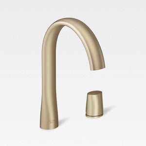 Single side lever basin mixer in greige