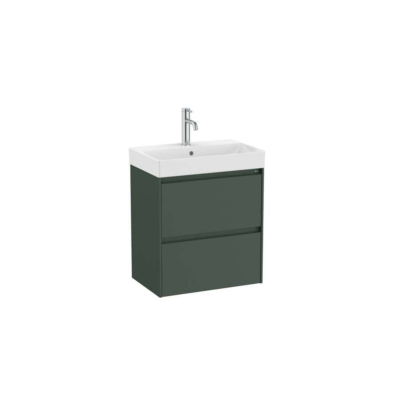 Roca A857761513 ONA unik furniture with 2 drawers matt green 600mm