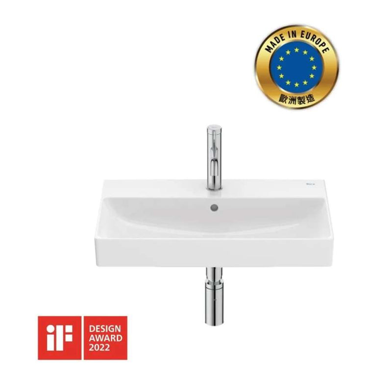 Roca A327684000 ONA wall-mounted basin 600x360mm in white