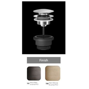 GESSI INVERSO 54599.726 stop and go basin waste in warm steel brushed PVD