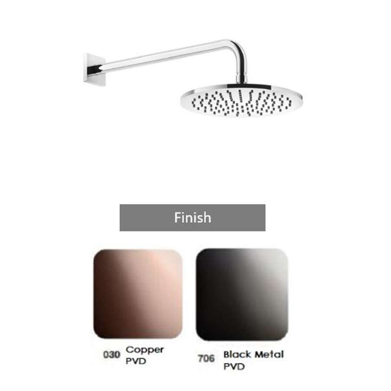 GESSI Rilievo 59148.706 wall-mounted adjustable and antilimestone showerhead in Black Metal PVD