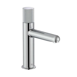 Roca (RC) A5A3B3FC00 NU Basin mixer smooth body and Stripes handle. S-SIZE. Finish in C0 - Chrome