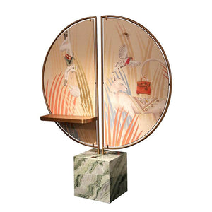 Chinoiserie 2.0 Custom LA-02 BLK Jungle Fantasia Screen Multicolour hand-painted & embellished silk wallpaper screen 1783 x 1464 mm