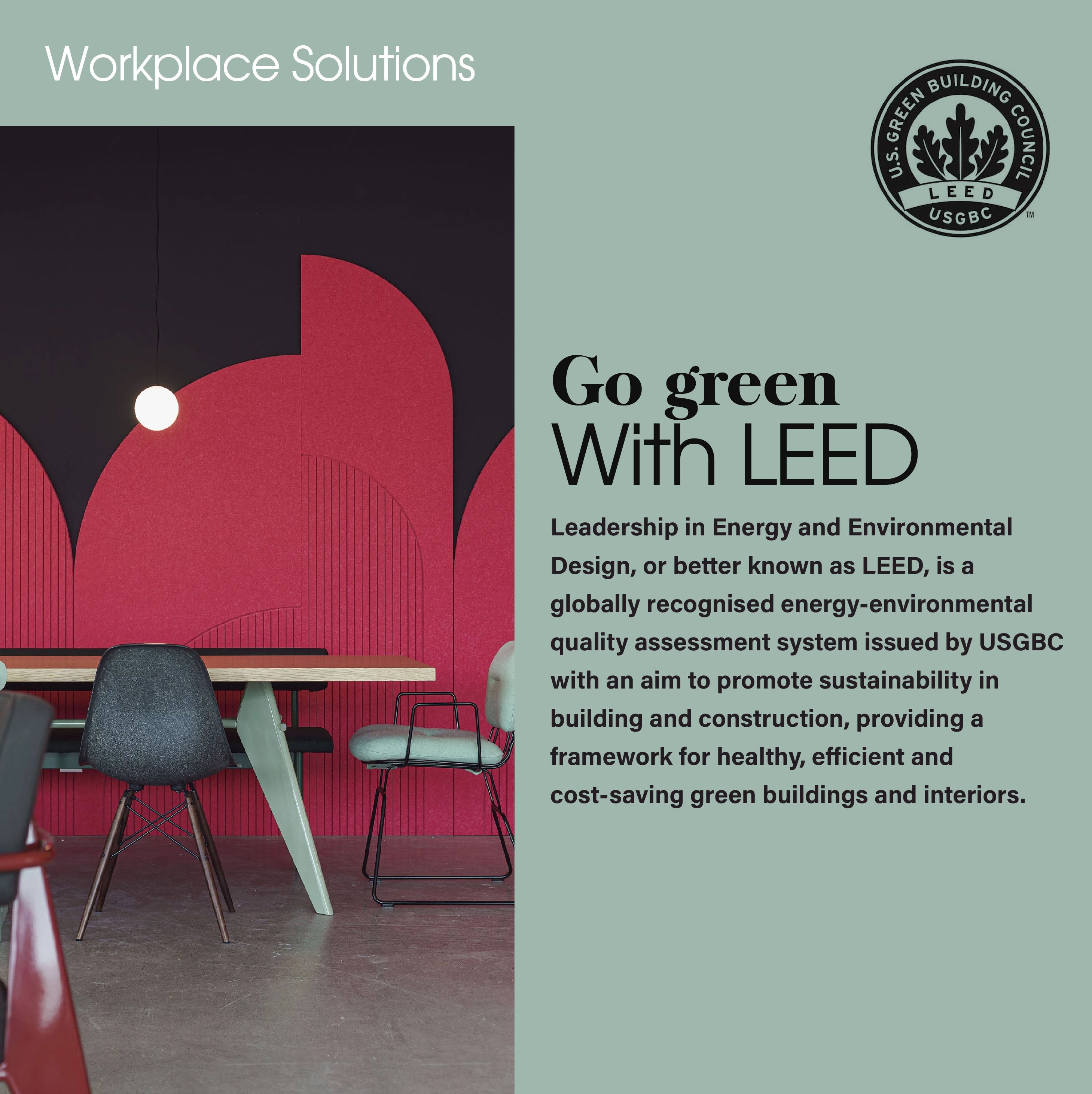 COLOURLIVING | WORKPLACE SOLUTIONS | GO GREEN WITH LEED