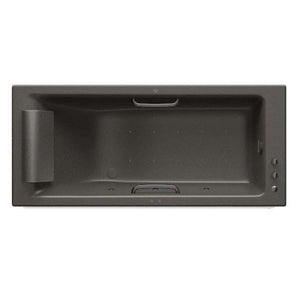 Built-in bathtub 1800 x 800 mm in nero with Soft Air massage and water chromo therapy