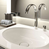 Single side lever basin mixer in chrome