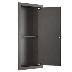 Built-In Vertical Bath and Shower Cabinet 250 X 550 X 120 mm in Nero