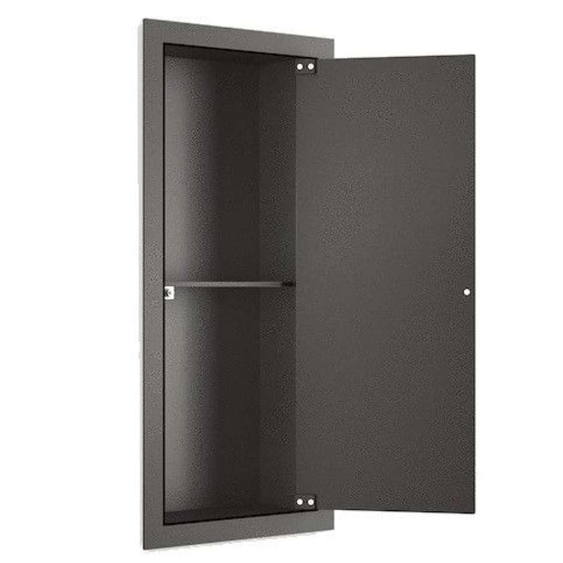 Built-In Vertical Bath and Shower Cabinet 250 X 550 X 120 mm in Nero