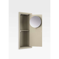 Built-in vertical beauty cabinet 250 x 550 x 120 mm in greige on right side