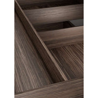 Interior Organization Container in dark oak for vanity with Three Compartments for lower drawer only