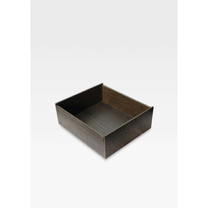 Large Interior Organization Container in dark oak for vanity with for lower drawer only