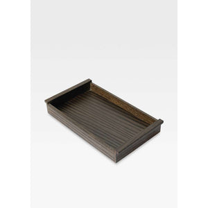 Organization tray  in dark oak for large interior container, for lower drawer only