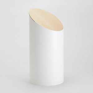 Swing Bin - Medium - White with Maple Cover