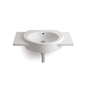 Happening wash basin with wing and fixing acc 800 x 475mm in white