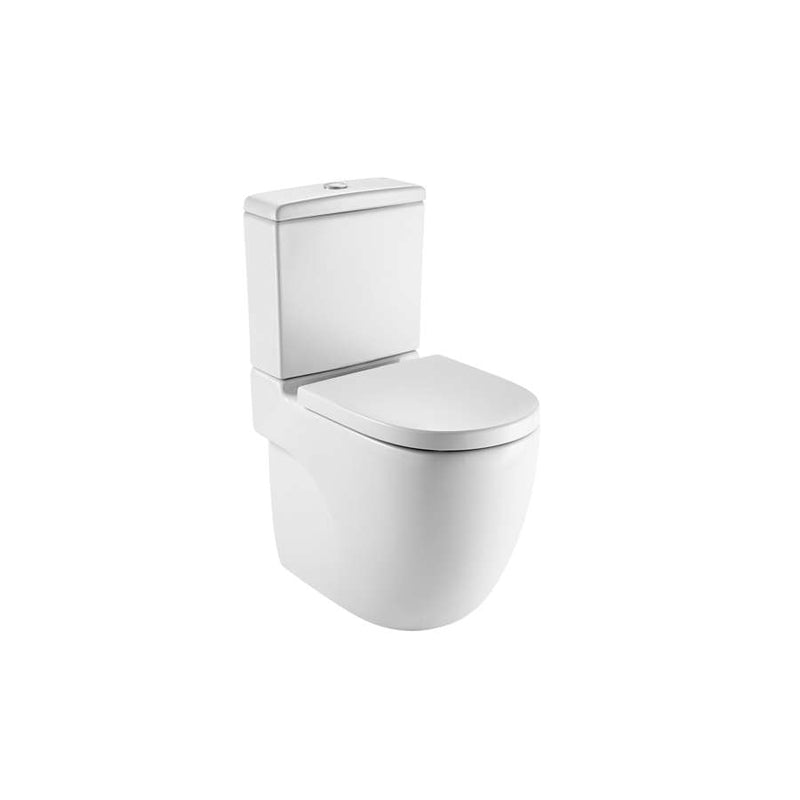 Meridian Compact back to wall vitreous china close-coupled WC with dual outlet