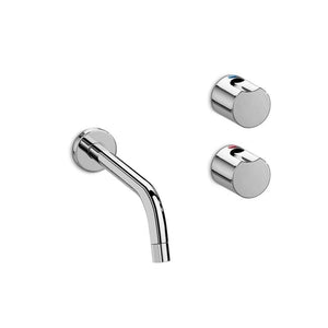 Element basin mixer in chrome