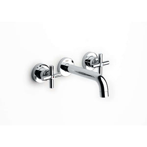 Loft 3-hole built-in basin mixer with 190 mm spout in chrome