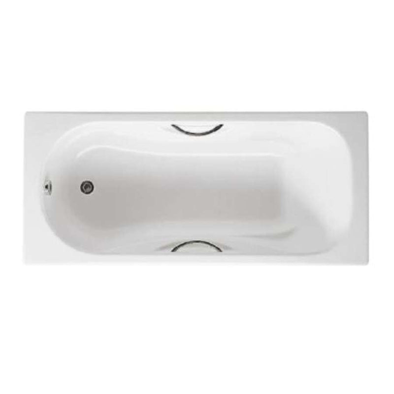 Malibu 230970 bathtub made of cast iron 1700 x 750 mm in white handgrips in chrome