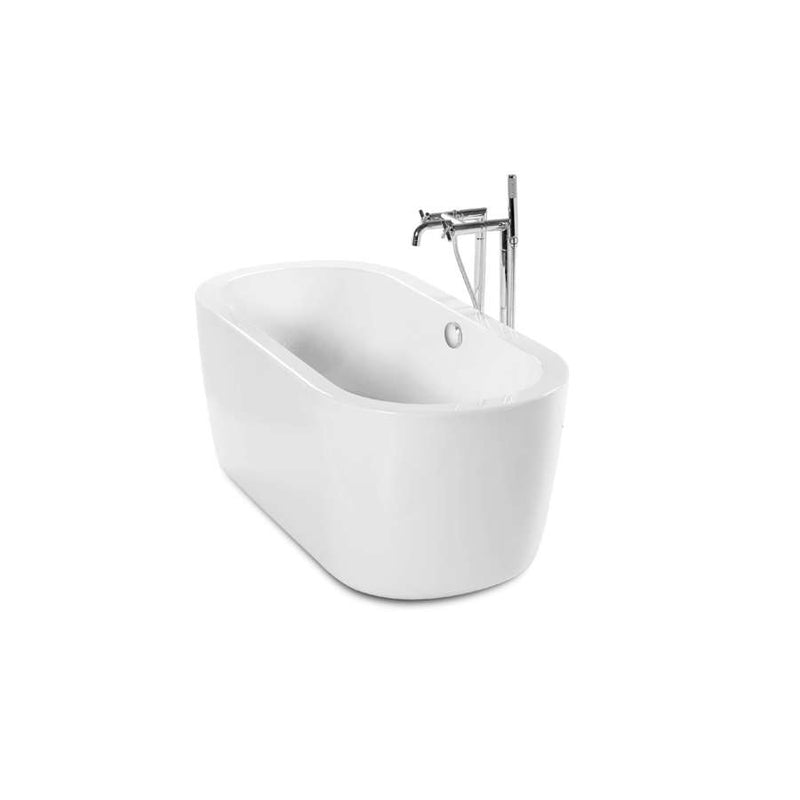 Palma Oval freestanding acrylic one piece bath in white 1700 x 750 x 580 mm