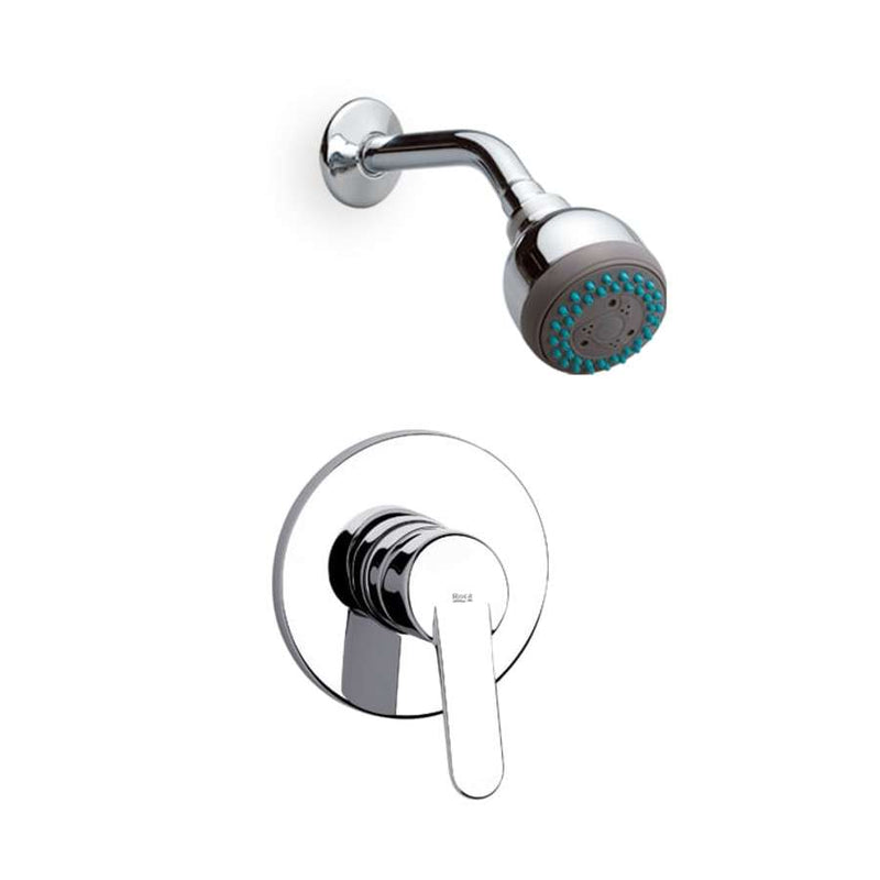 Victoria Built-in shower mixer with wall mounted shower head in chrome