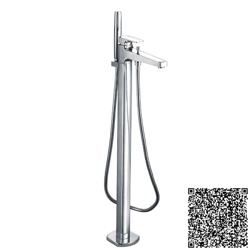 Escuadra Free-standing bath-shower mixer with automatic diverter 806mm