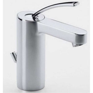 Moai basin mixer with pop up waste in chrome