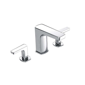 Escuadra Deck-mounted basin mixer with pop-up waste in chrome